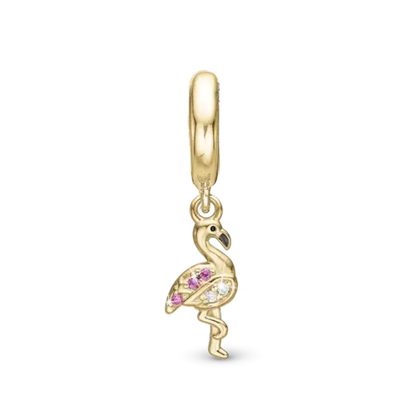 Christina Jewelry - Flamingo Charm, Forgyldt