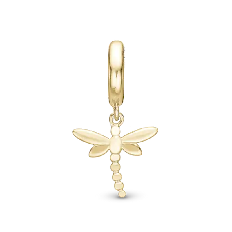 Christina Jewelry - Dragonfly Charm, Forgyldt