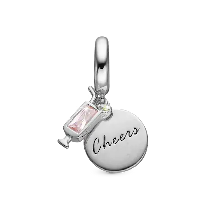Christina Jewelry - The pink Cheers Drink Charm, Sølv
