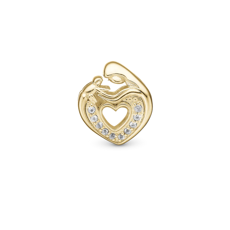 Christina Jewelry - Mother & Child heart, Forgyldt