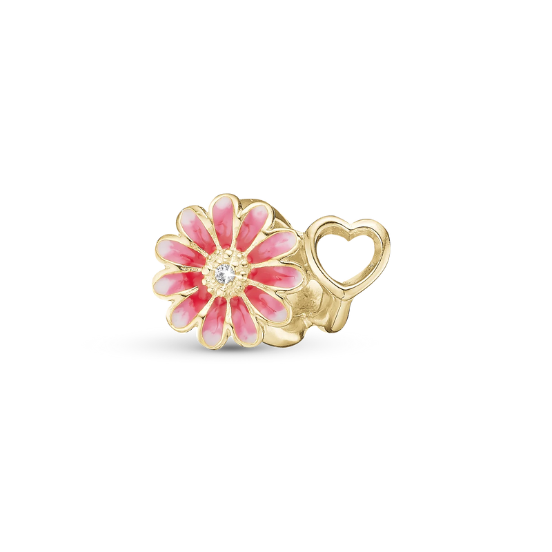 Christina Jewelry - Pink Marguerite Charm, Forgyldt