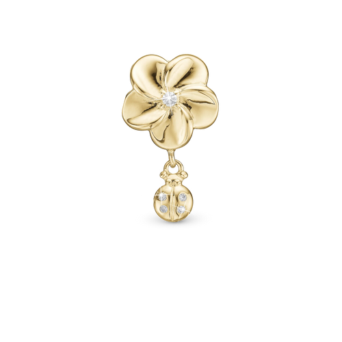 Christina Charm Flower & Ladybird - Forgyldt
