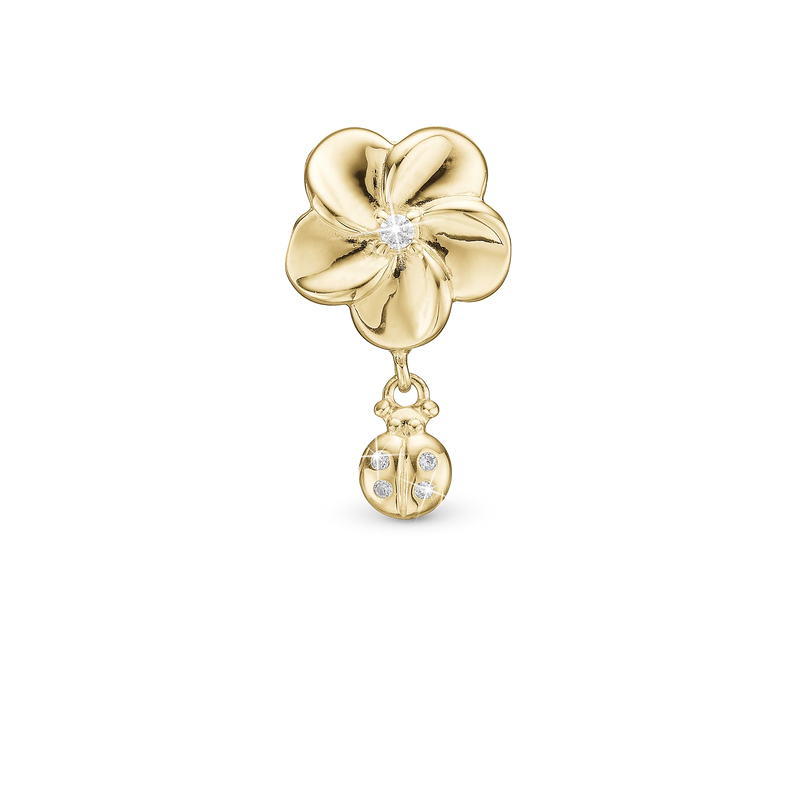Christina Charm Flower & Ladybird - Forgyldt