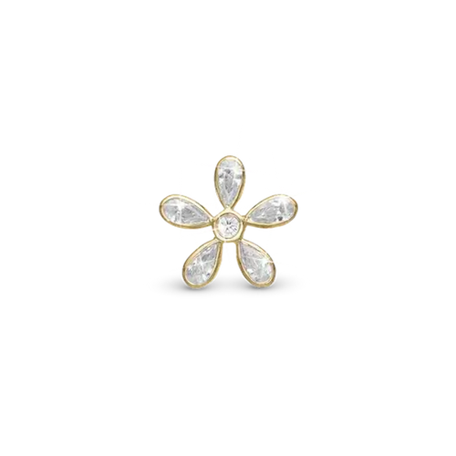 Christina Jewelry - Magic Flower White Charm, Forgyldt