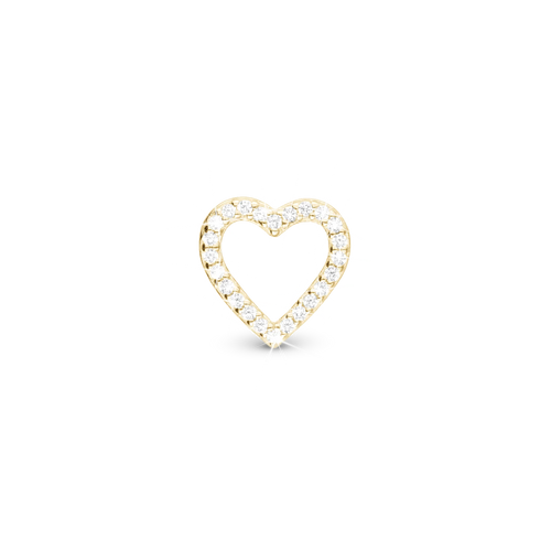Christina Charm Shimmery Heart - Forgyldt
