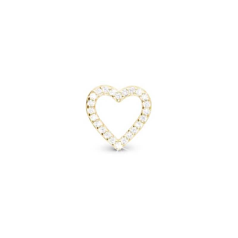 Christina Charm Shimmery Heart - Forgyldt