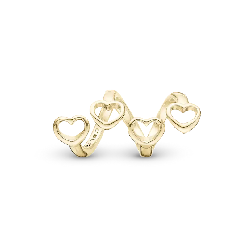 Christina Jewellery Charm Family Hearts, Forgyldt