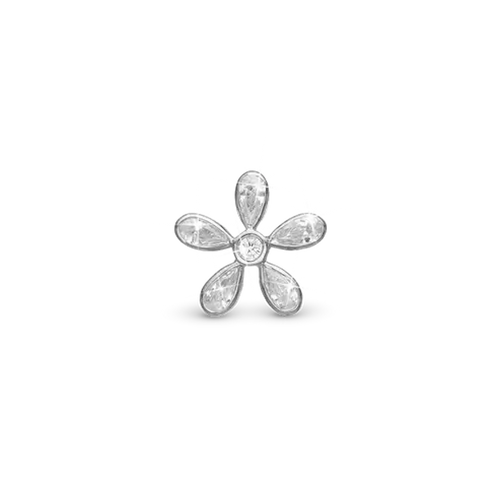 Christina Jewelry - Magic Flower White Charm, sølv