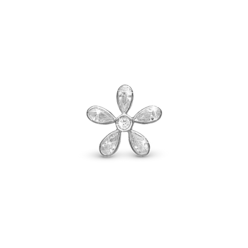 Christina Jewelry - Magic Flower White Charm, sølv