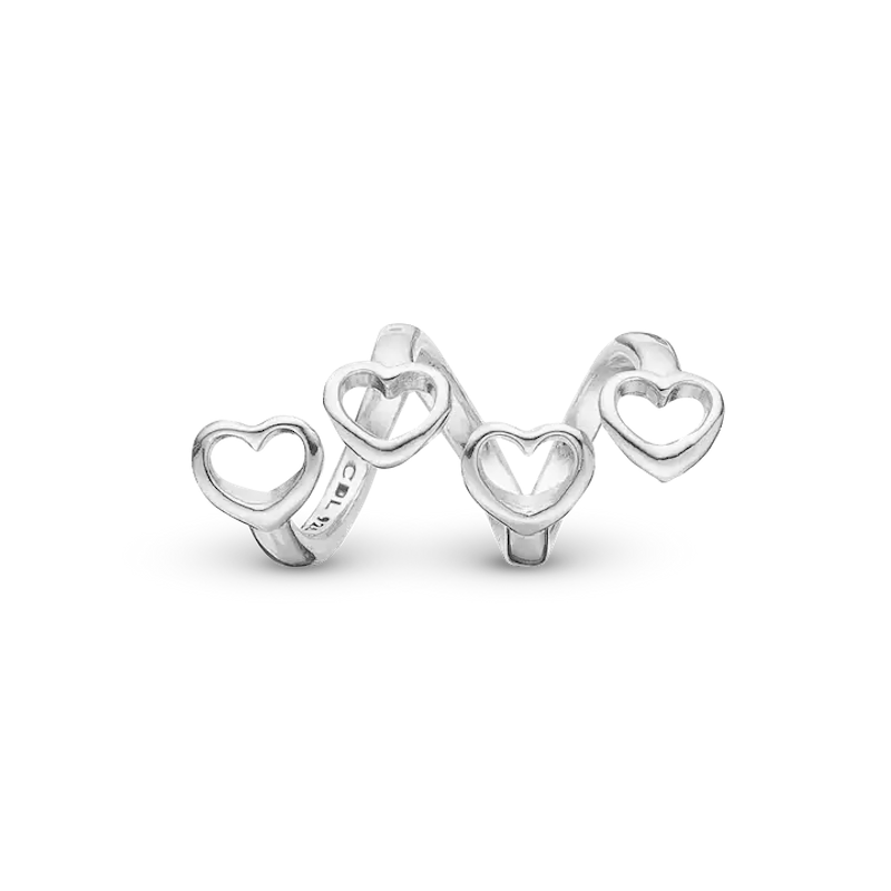 Christina Jewelry Charm Family Hearts, Sølv