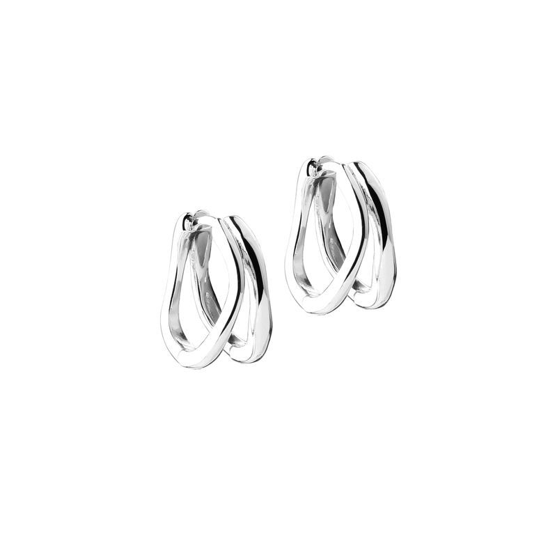 Øreringe | SUNELLA SIMPLE HOOP MEDIUM Sølv