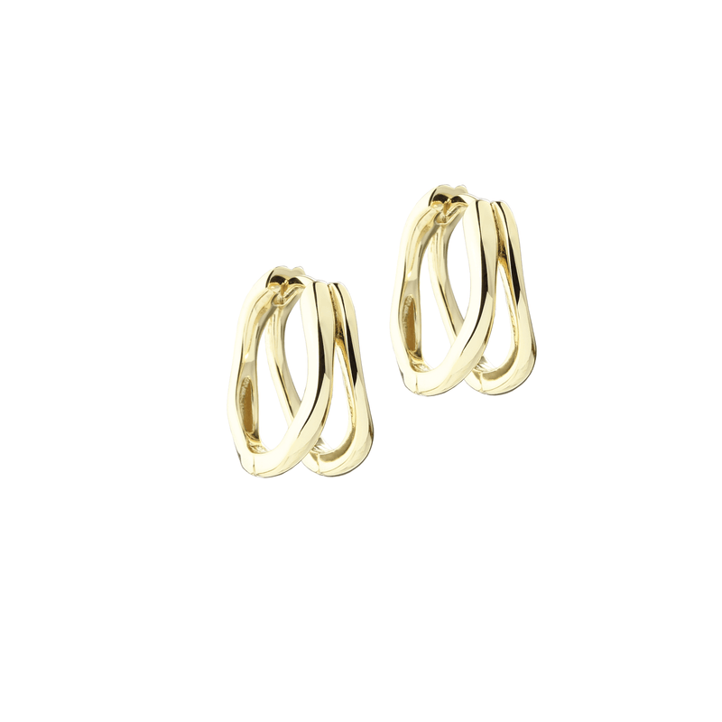 Øreringe | SUNELLA SIMPLE HOOP MEDIUM Forgyldt Sølv