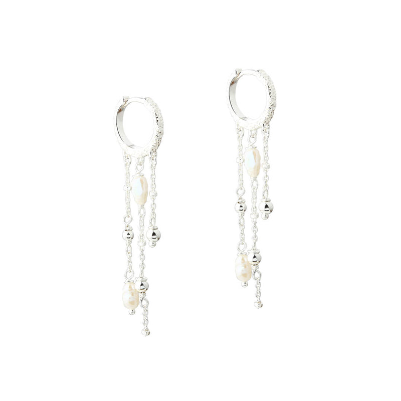 Øreringe | LUNELLA PEARL HOOP Sølv