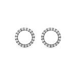 Christina Jewelry Øreringe - Topaz Sparkling Circles, oxyderet sølv