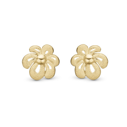 Christina Jewelry øreringe - Happy flower, forgyldt