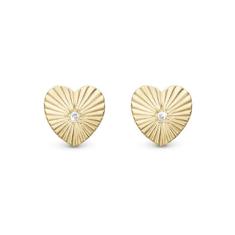 Christina Jewelry øreringe - Sunshine Heart, forgyldt