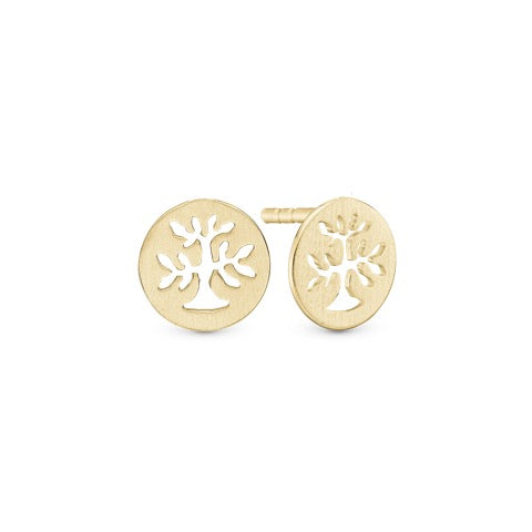 Christina Jewelry øreringe - Plant a tree, forgyldt 