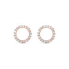 Christina Jewelry øreringe - Topaz Sparkling Circle, rosaforgyldt