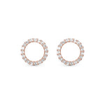 Christina Jewelry øreringe - Topaz Sparkling Circle, rosaforgyldt
