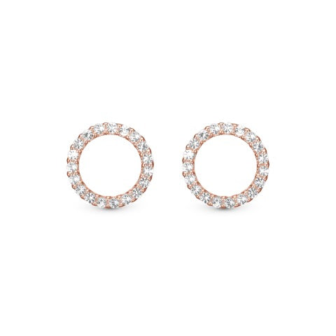 Christina Jewelry øreringe - Topaz Sparkling Circle, rosaforgyldt