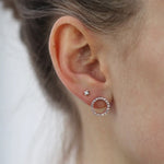 Christina Jewelry øreringe - Topaz Sparkling Circle, rosaforgyldt