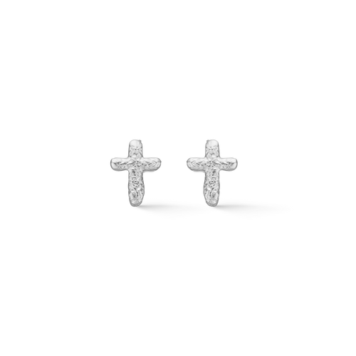 Studio Z Faithful Cross øreringe i sølv