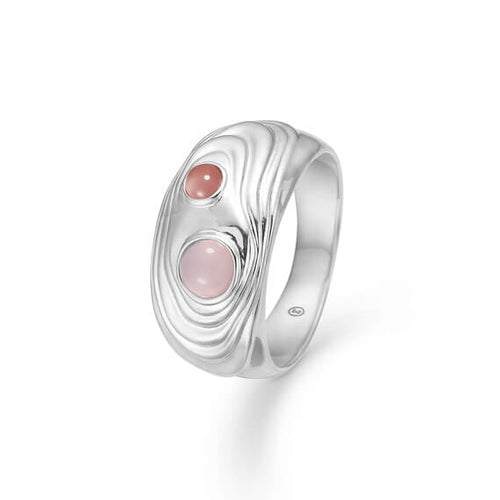 Studio Z Shell ring med rosa zirkonia i sølv - 7147838