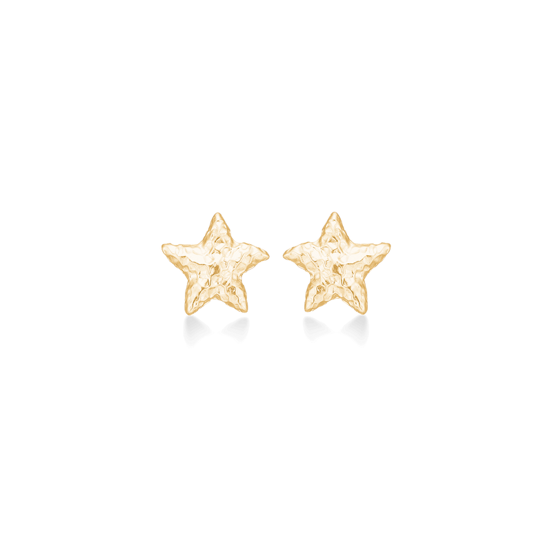 Studio Z Starfish Lustre ørestikker i forgyldt - 8 mm