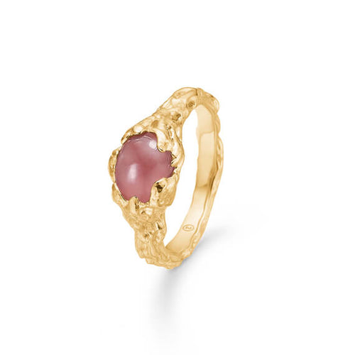 Studio Z Magma ring med rosa zirkonia i forgyldt - 7247832