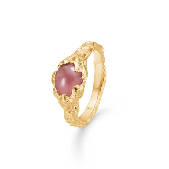 Studio Z Magma ring med rosa zirkonia i forgyldt - 7247832