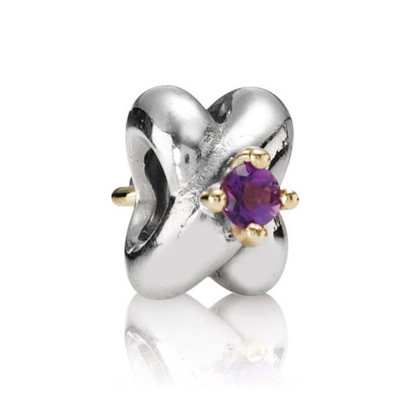 Pandora Charm Med Ametyst Og 14 Karat