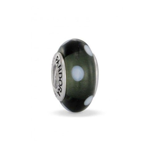 Pandora Murano Glas Sort Polka Prik Charm