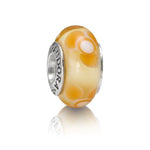 Pandora Murano Glas Orange Blomster Charm