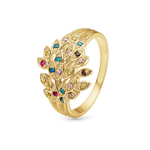 Christina ring - Peacock, forgyldt sølv 4.11.B