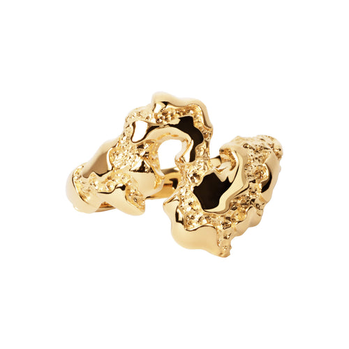 Store Fusion Contrast ring ⎮ Forgyldt