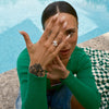 På model: Store Fusion Contrast ring ⎮ Sølv