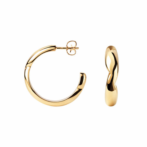 Store Puffer Hoops ⎮ Forgyldt 