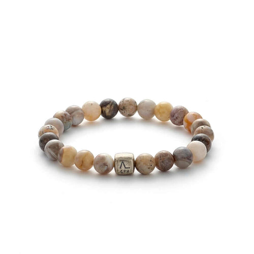 ColorUp Bamboo Leaf Agate (8mm) stenarmbånd.