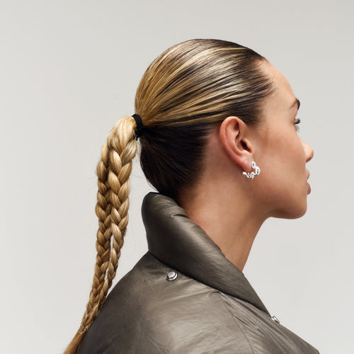 Cloudy Puffer Hoops ⎮ Sølv