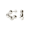 Cloudy Puffer Hoops ⎮ Sølv