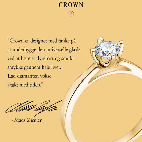 Mads Z - CROWN ring m. 0,34 ct. brillant