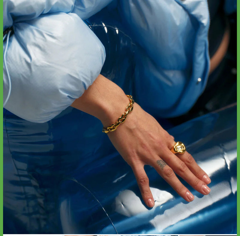 Spongy Puffer Armbånd ⎮ Forgyldt
