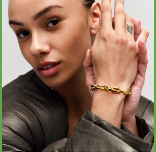 Spongy Puffer Armbånd ⎮ Forgyldt