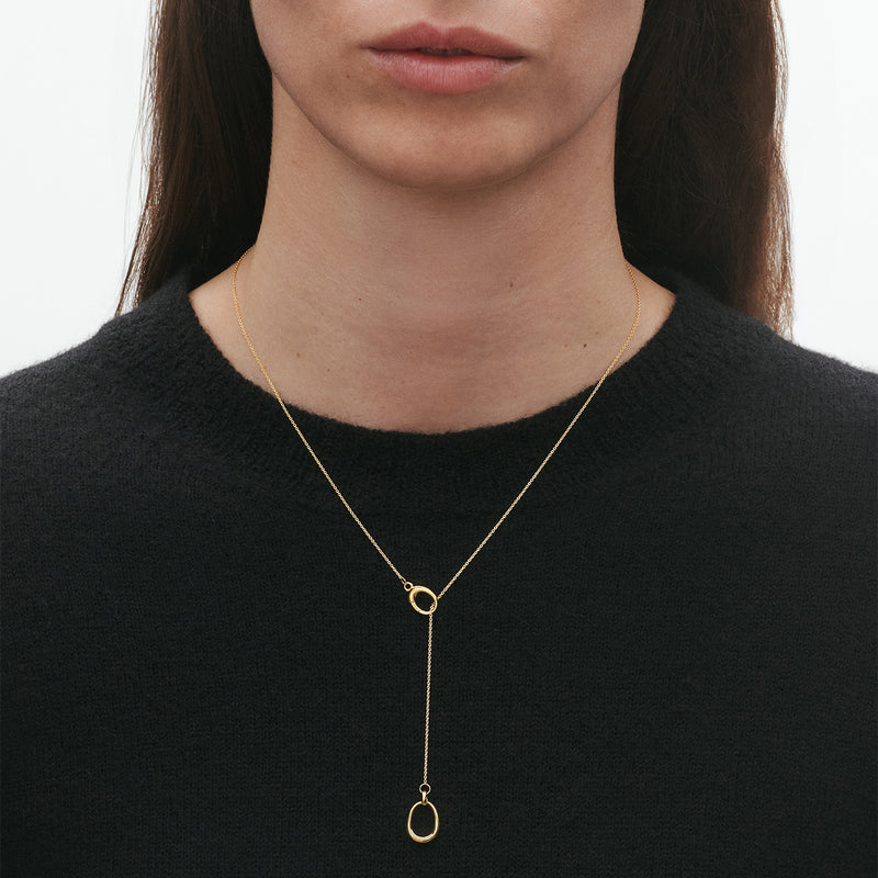 Offspring Lariat halskæde i 18kt guld