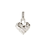 Heart Contrast Charm ⎮ Sølv