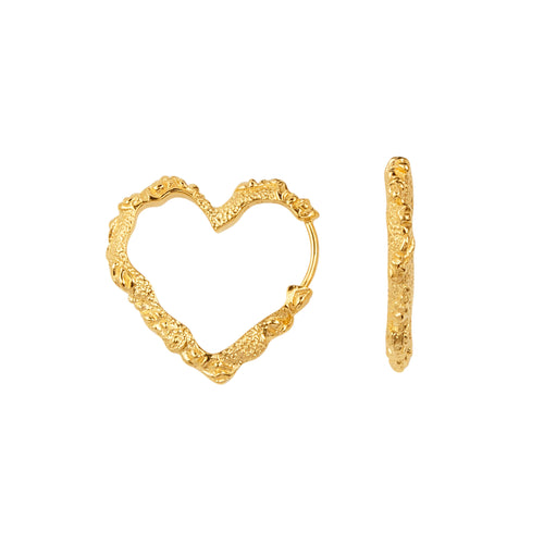 Heart Crush Hoops ⎮ Forgyldt