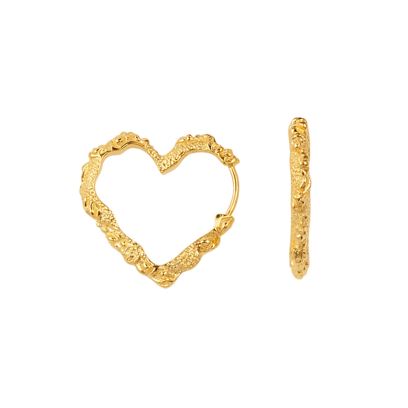 Heart Crush Hoops ⎮ Forgyldt