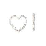Heart Crush Hoops ⎮ Sølv