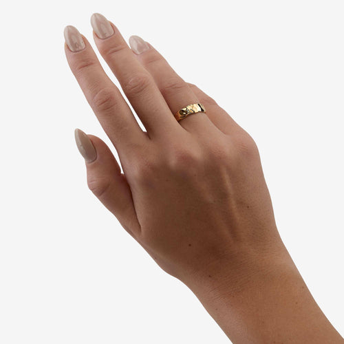 Stor Banket Ring ⎮ Forgyldt