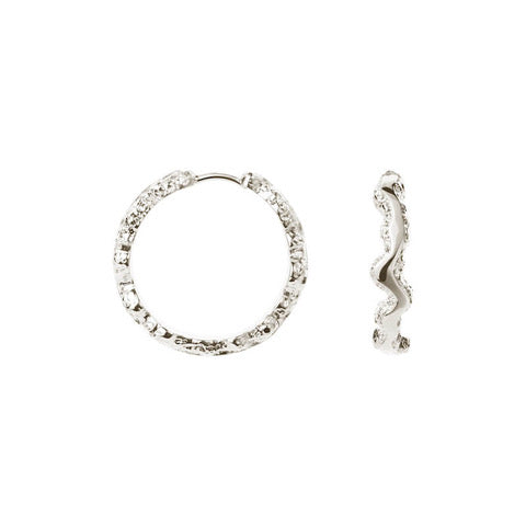 Store Shiny Sparkly Hoops ⎮ Sølv